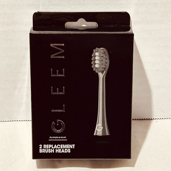 Gleem 2 Replacement Brush Heads Black Electric Toothbrush Soft Adult & Child 3+ - Picture 4 of 6